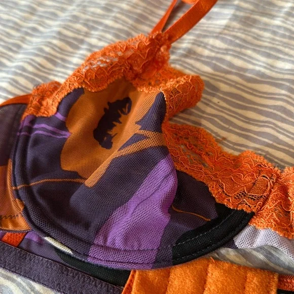 Elle Macpherson intimates lace sheer mesh floral underwire bra - Picture 2 of 7